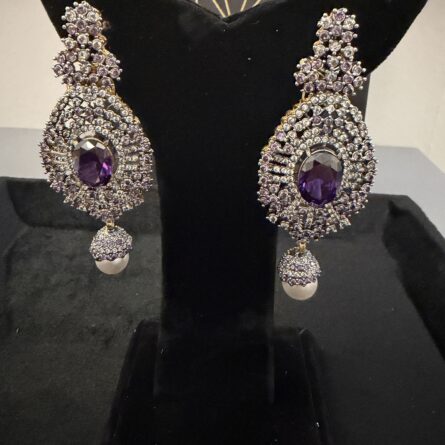 Purple Stardust Earrings - Image 2